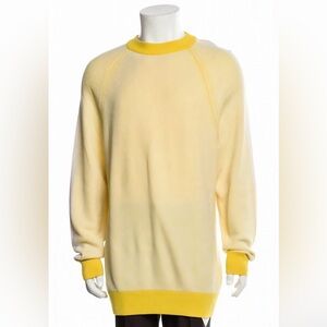 Vintage Loro Piana Mustard Silk Blend Knit Sweater